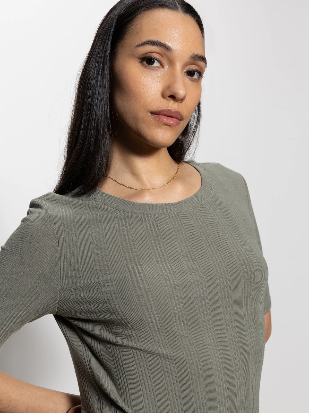 Half Sleeve Femme Crew Tee Dark Spruce