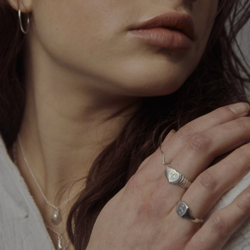 Heart Signet Ring in Silver