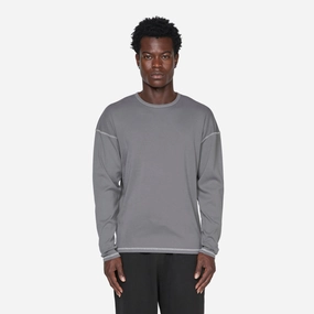 Heavy Rib Knit Longsleeve T-Shirt Grey
