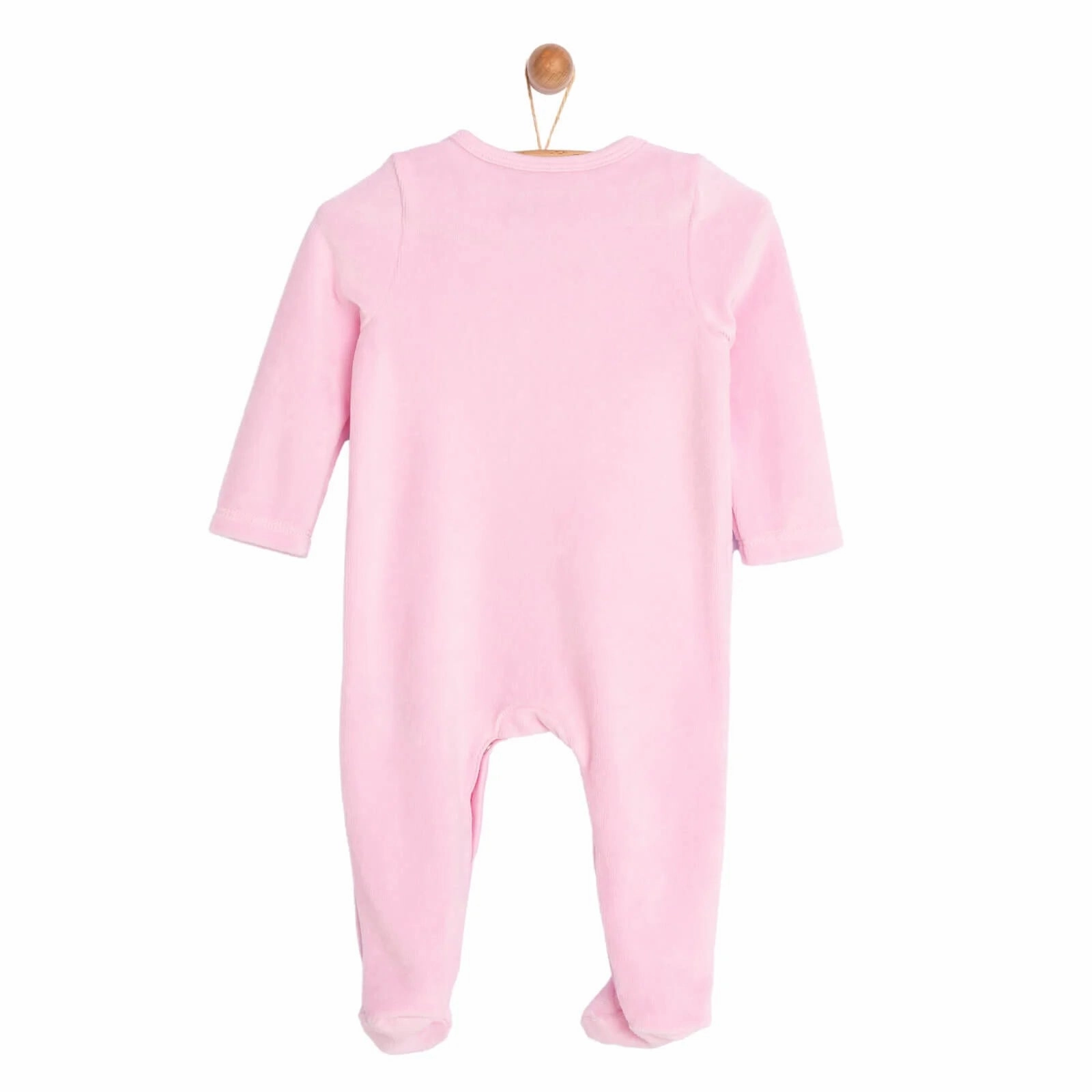 HelloBaby Newborn Baby Girl Velvet Footed Jumpsuit - Pink