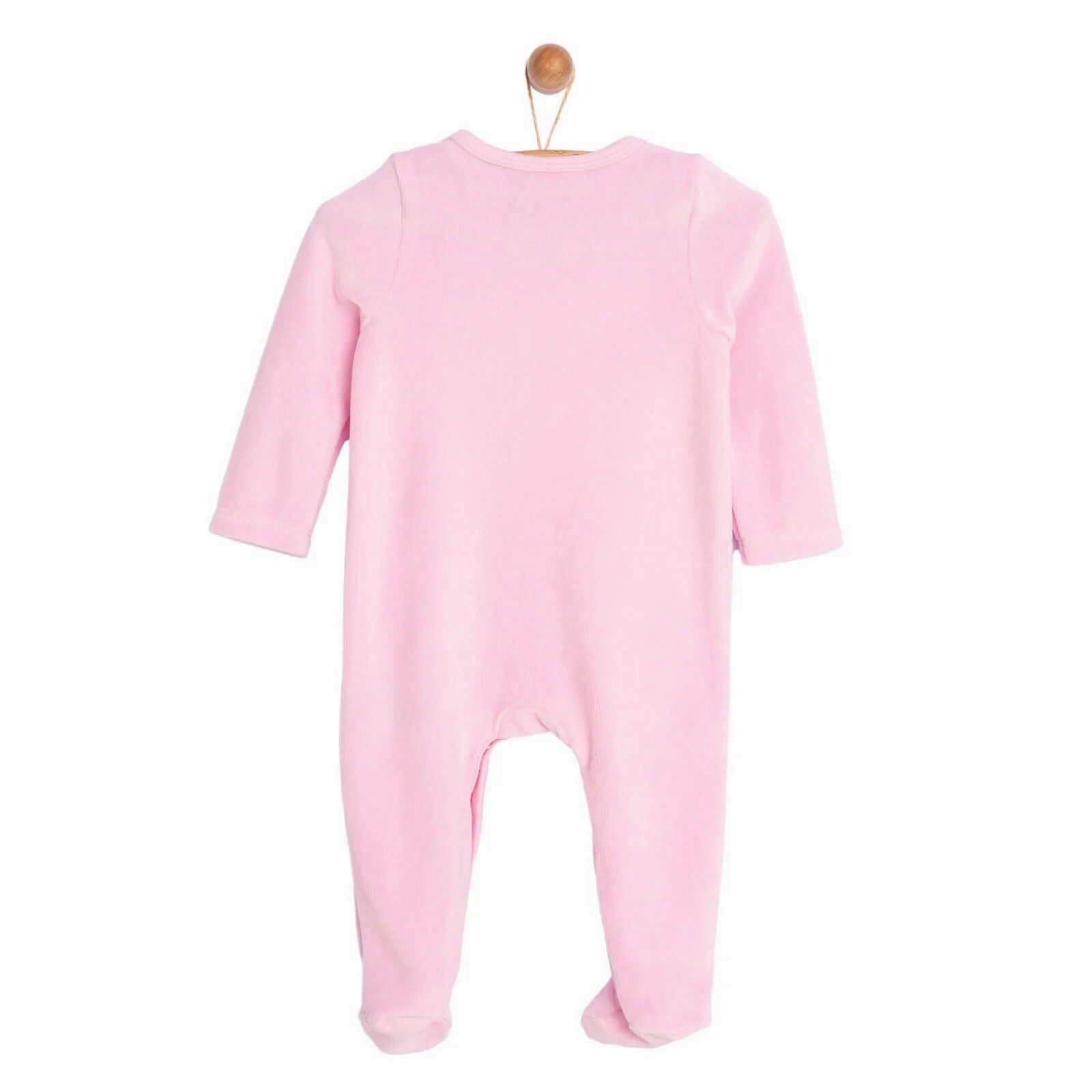 HelloBaby Newborn Baby Girl Velvet Footed Jumpsuit - Pink