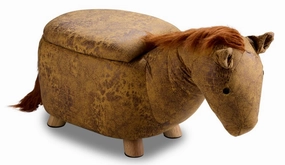 Horse Storage Ottoman - Yellow