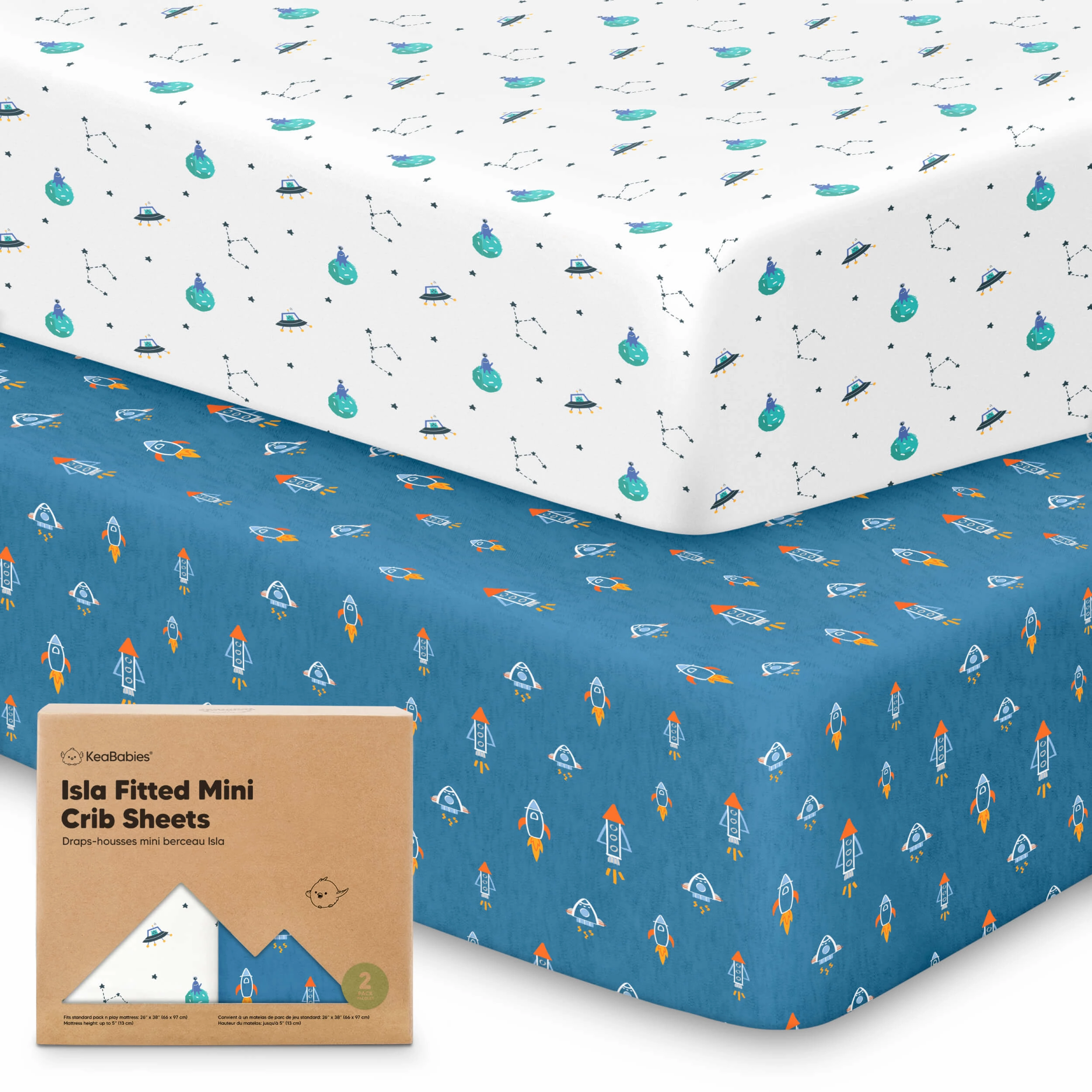 Isla Fitted Mini Crib Sheets