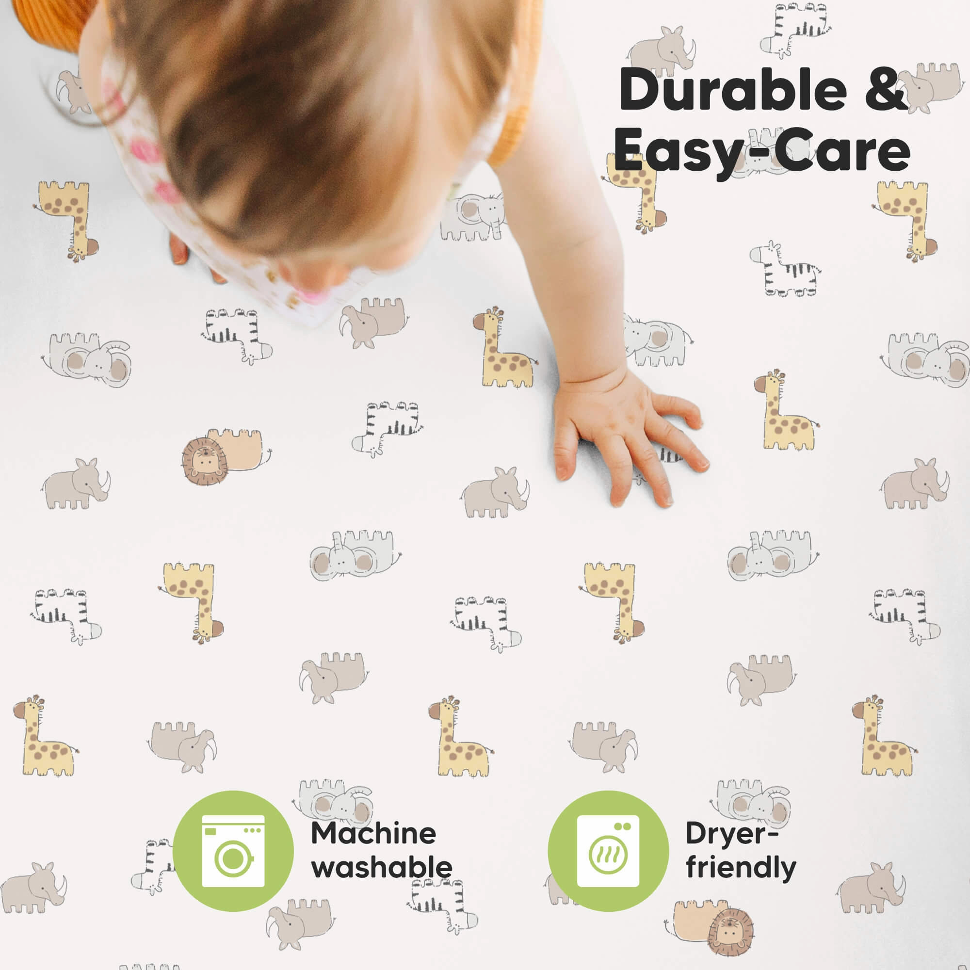 Isla Fitted Mini Crib Sheets (Bumble Bear)