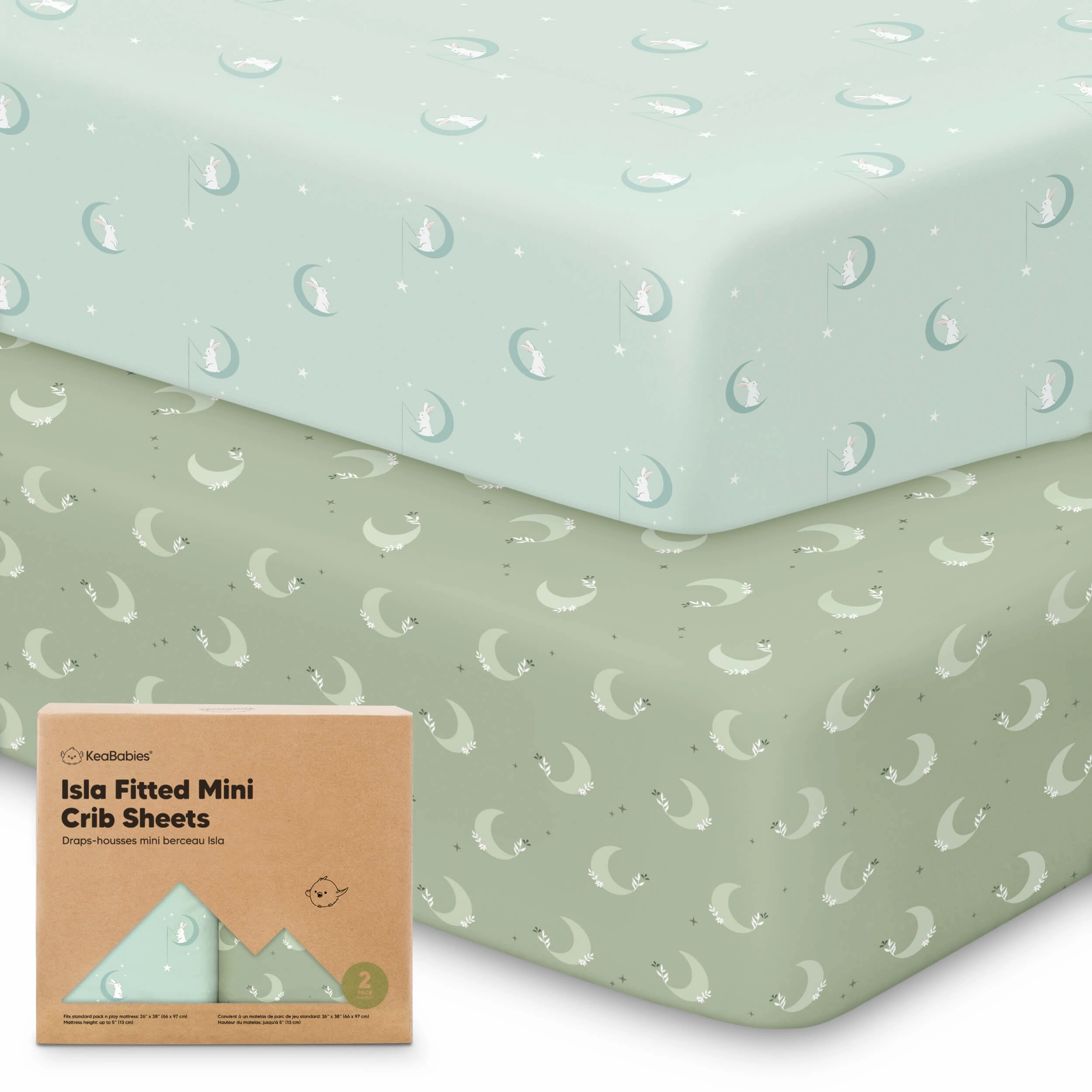 Isla Fitted Mini Crib Sheets