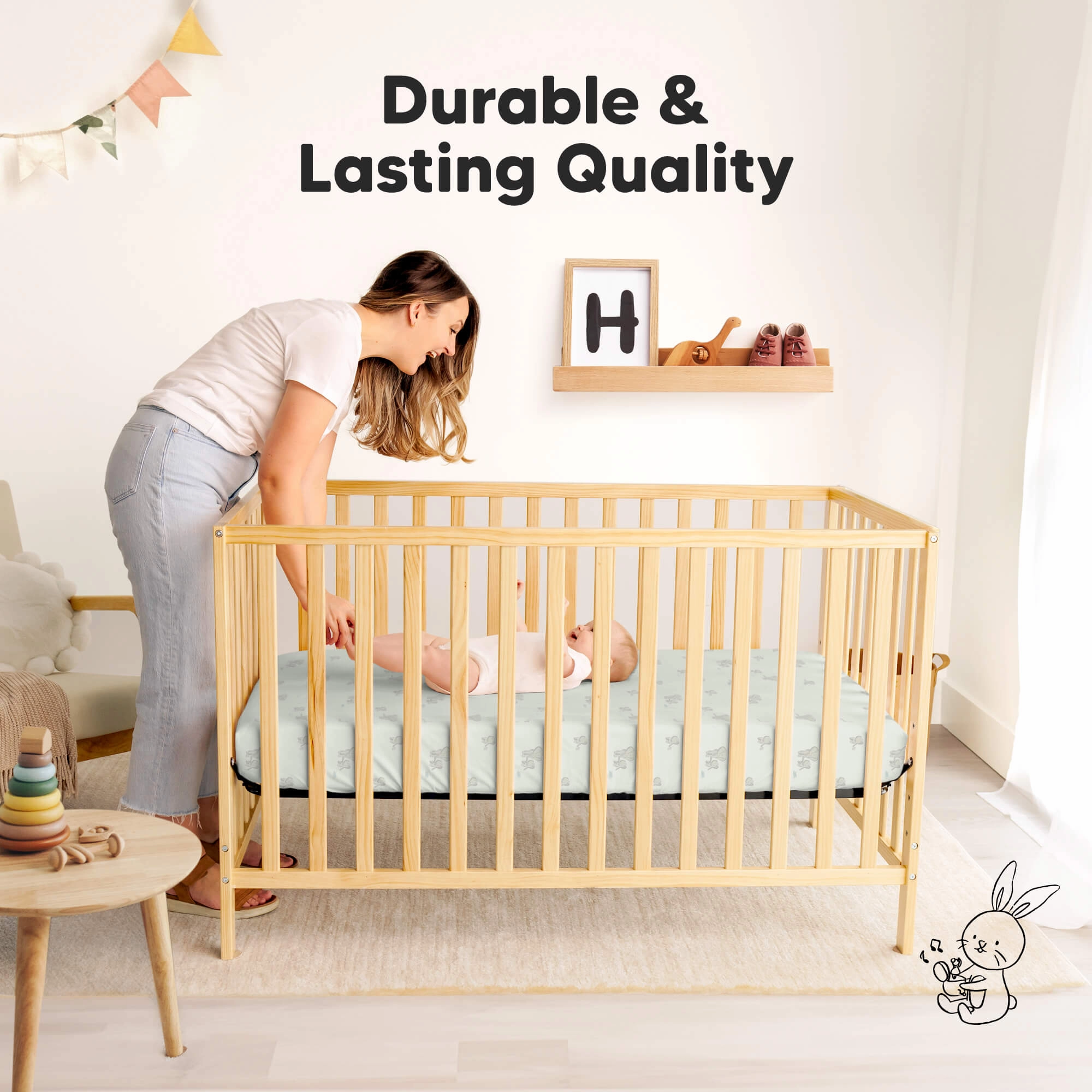 Isla Fitted Mini Crib Sheets (Elly)