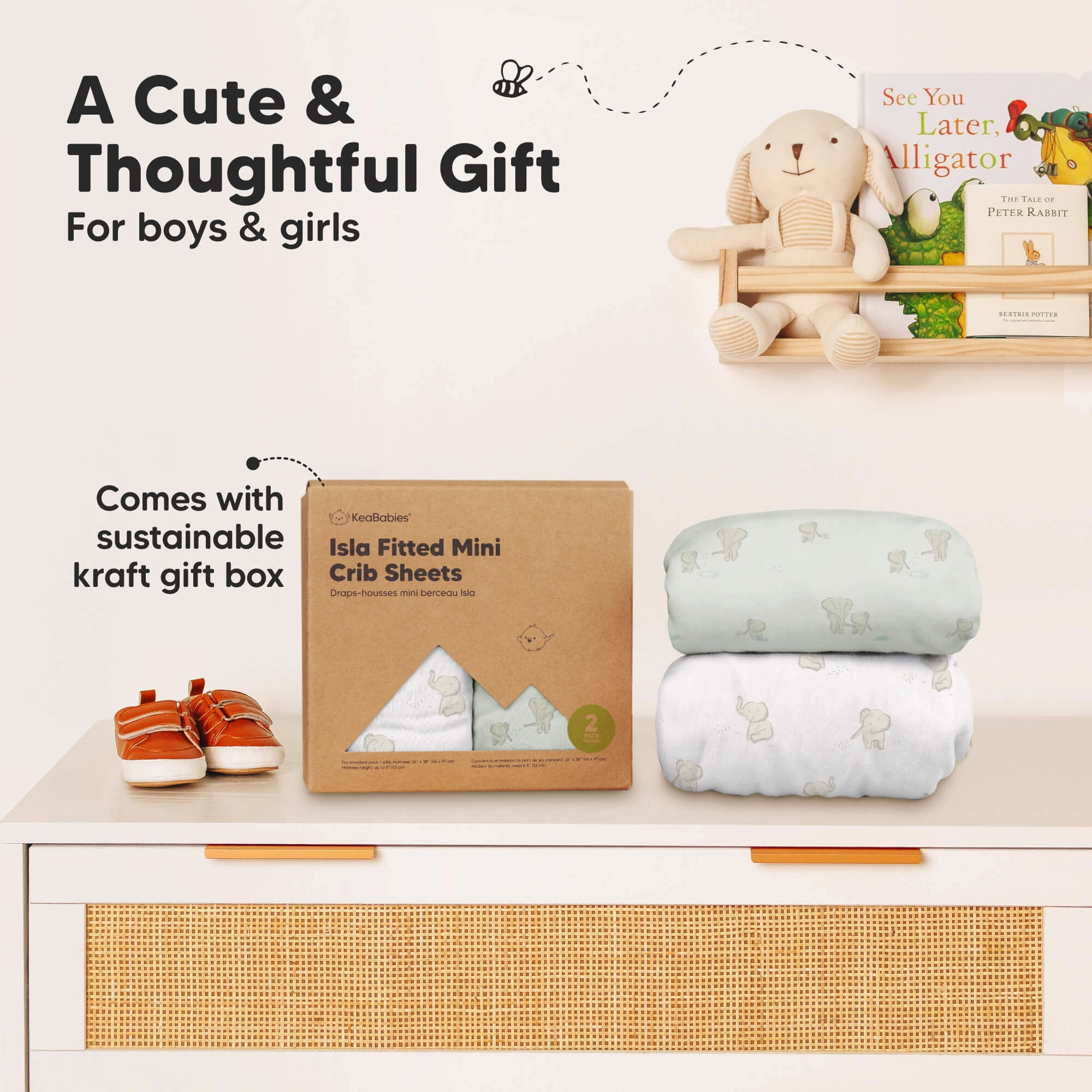 Isla Fitted Mini Crib Sheets (Elly)