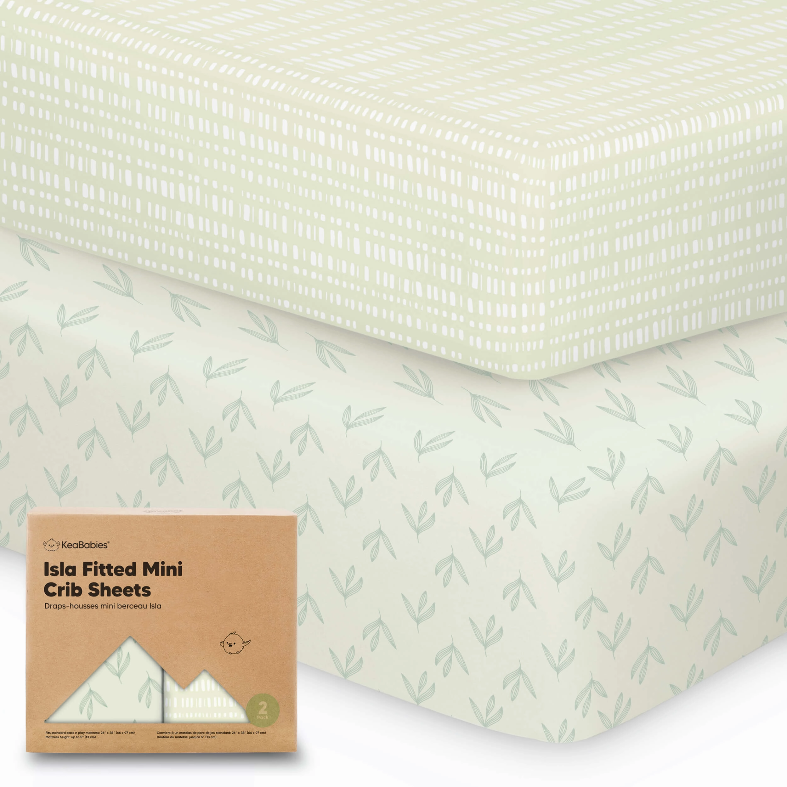 Isla Fitted Mini Crib Sheets (Fleur)