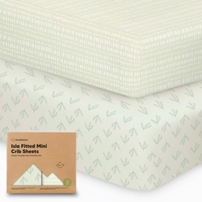 Isla Fitted Mini Crib Sheets (Fleur)