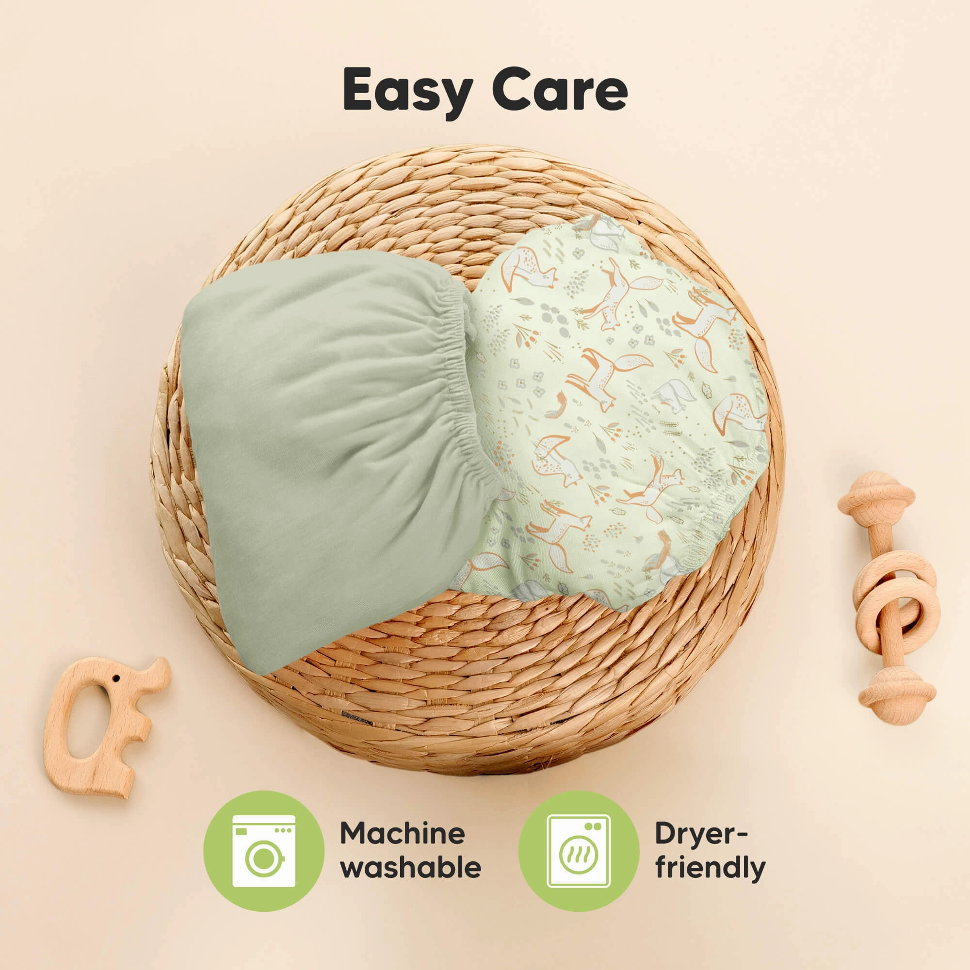 Isla Fitted Mini Crib Sheets (Foxtrot)