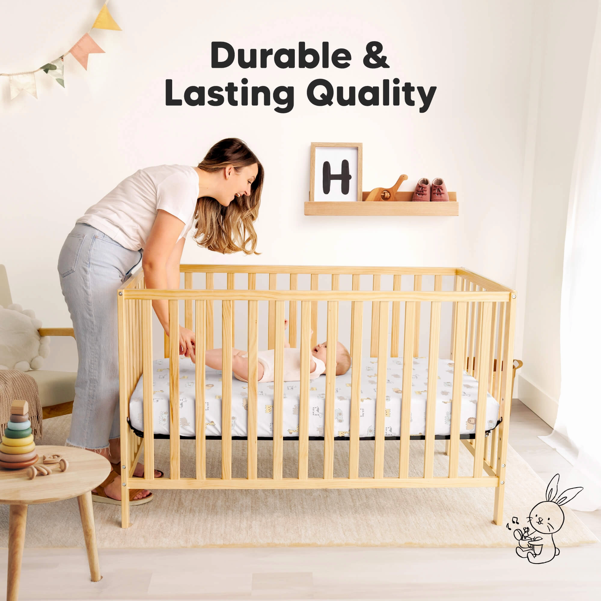 Isla Fitted Mini Crib Sheets (KeaSafari)
