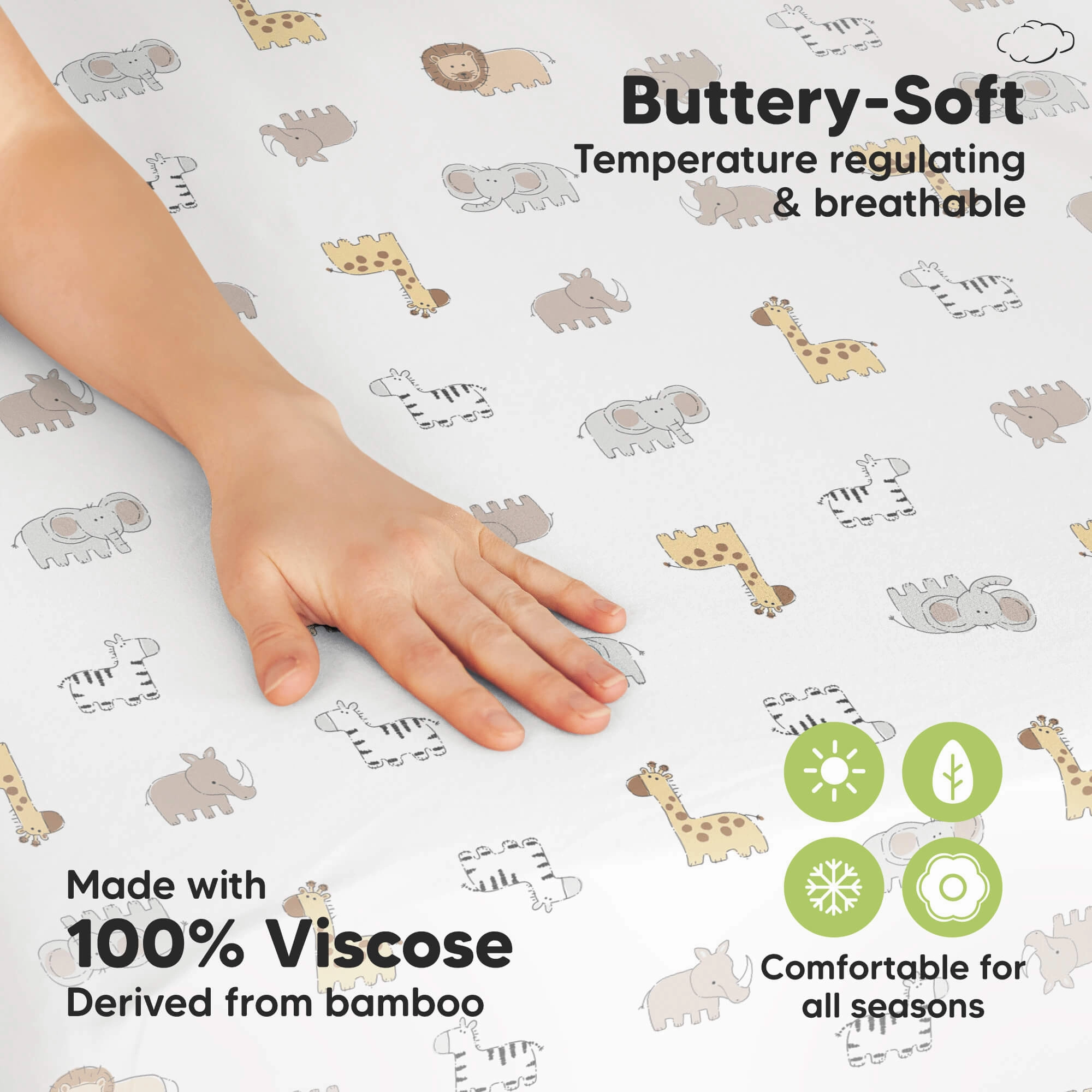 Isla Fitted Mini Crib Sheets (KeaSafari)