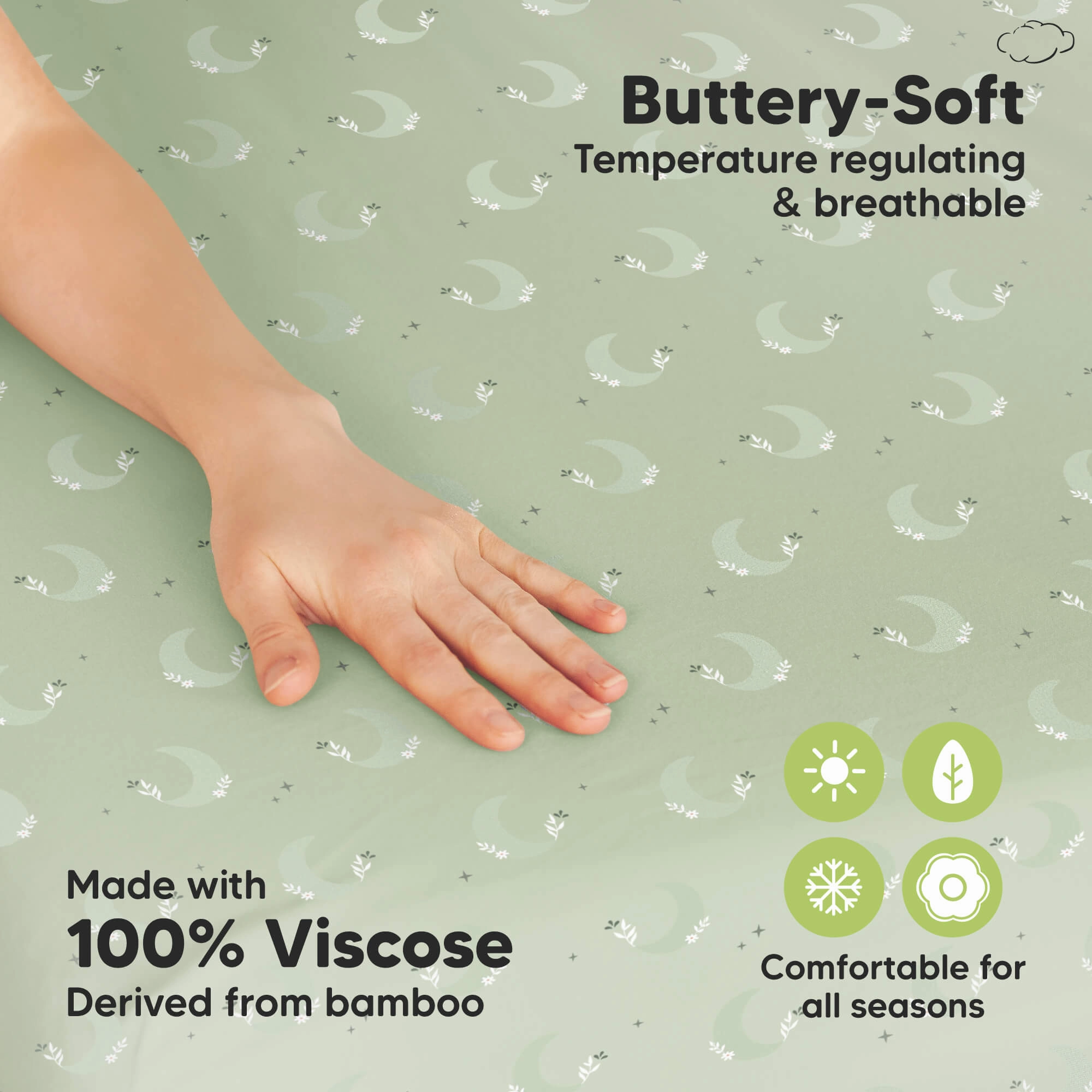 Isla Fitted Mini Crib Sheets (Lunaris)