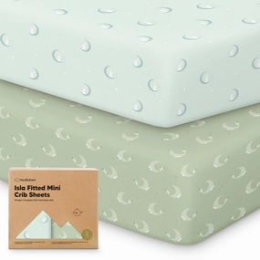 Isla Fitted Mini Crib Sheets (Lunaris)