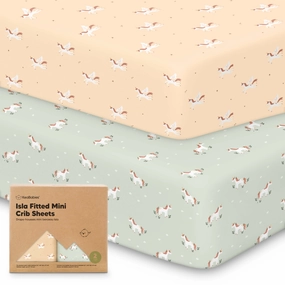 Isla Fitted Mini Crib Sheets (Lune Mystic)