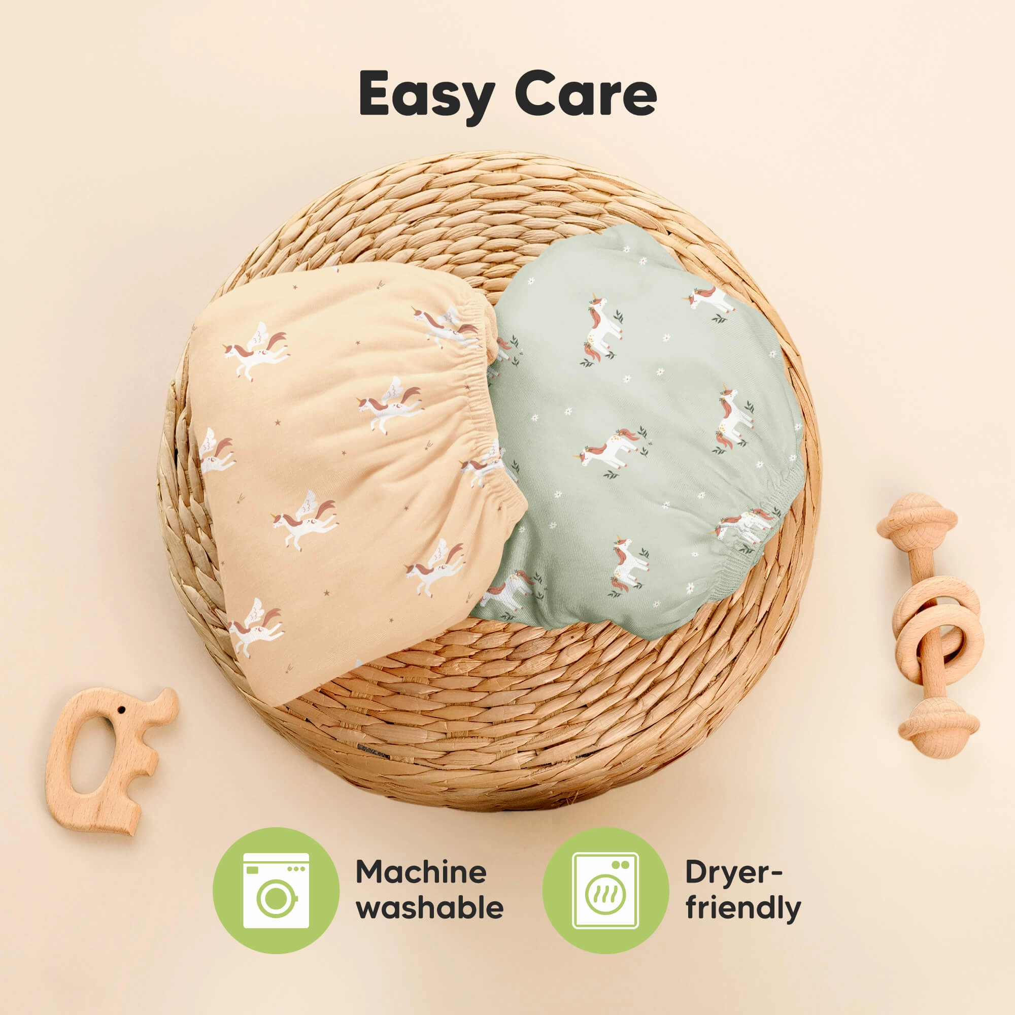 Isla Fitted Mini Crib Sheets (Lune Mystic)
