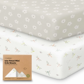 Isla Fitted Mini Crib Sheets (Meadow)