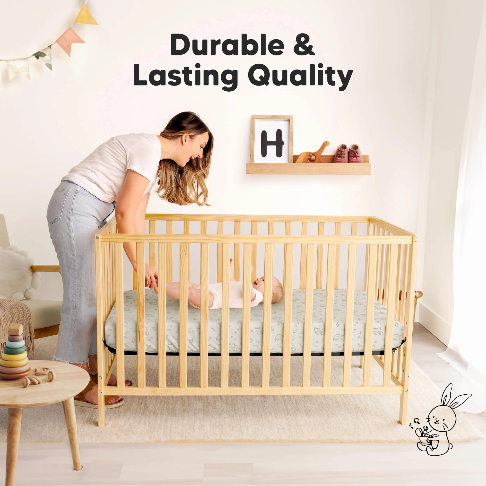 Isla Fitted Mini Crib Sheets (Pine Grove)