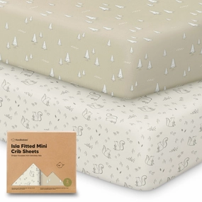 Isla Fitted Mini Crib Sheets (Pine Grove)