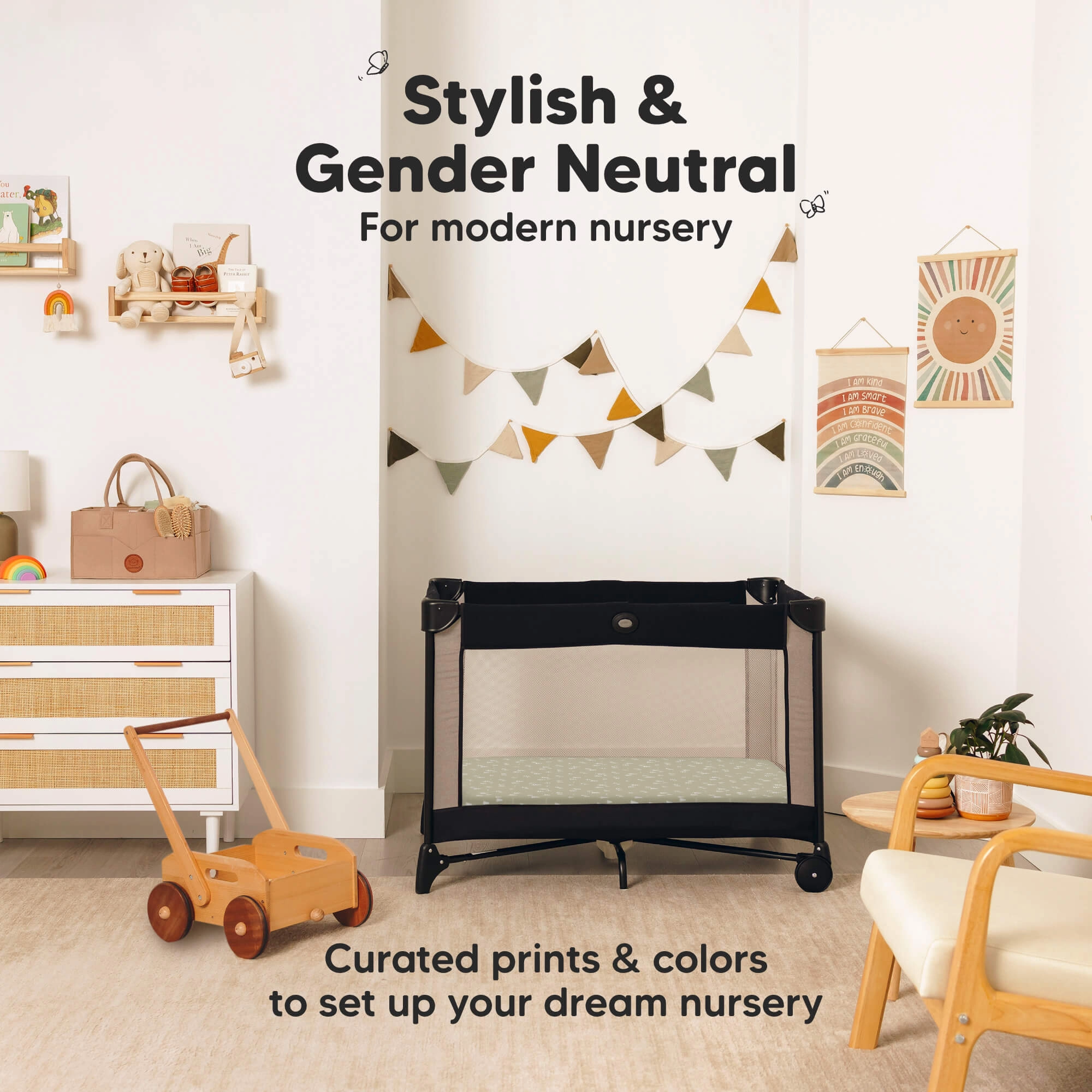 Isla Fitted Mini Crib Sheets (Pine Grove)