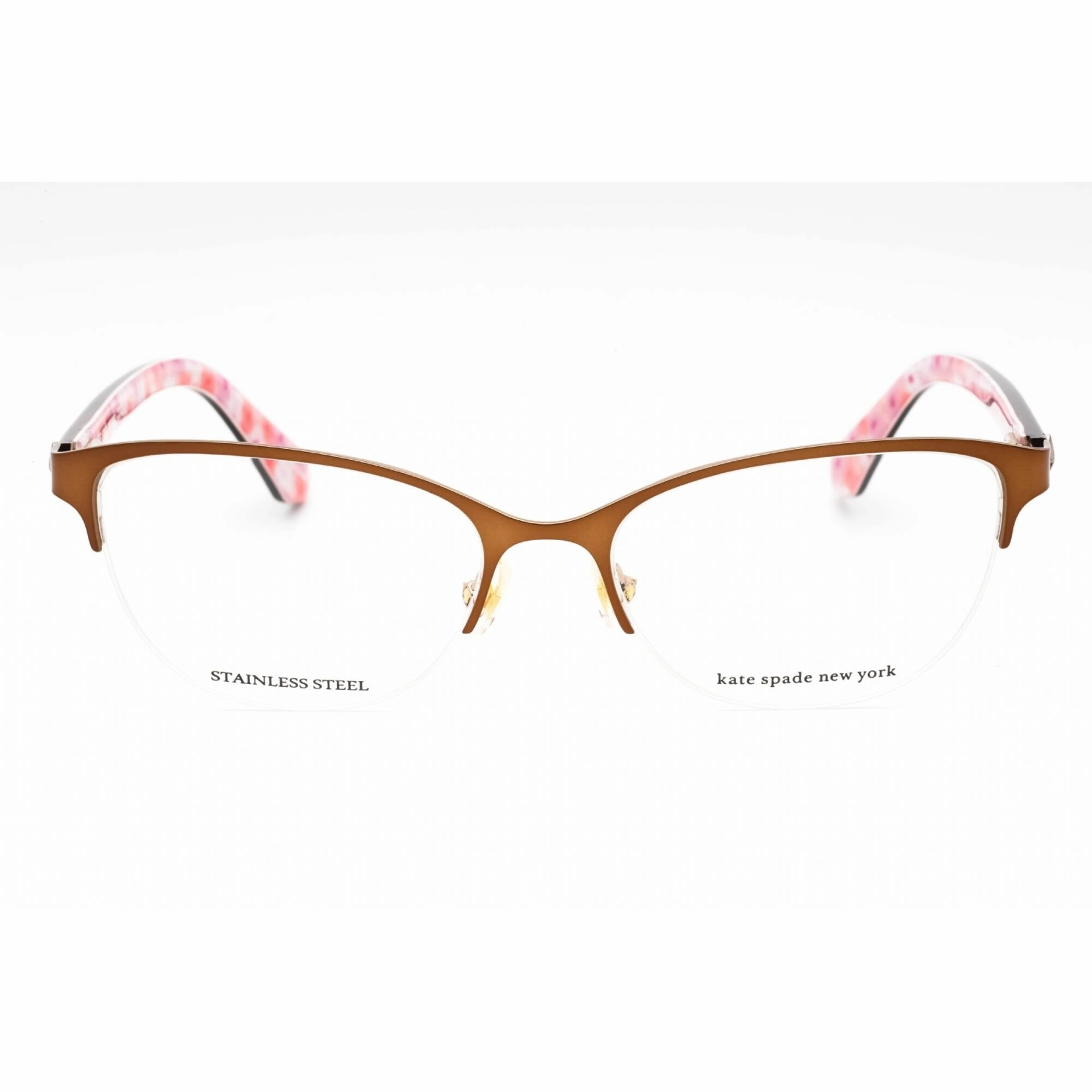Kate Spade Women's Eyeglasses - Matte Brown Half Rim Cat Eye Frame | Adalina 04IN 00