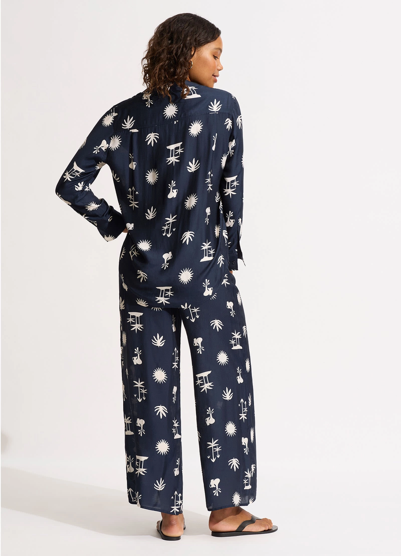 La Palma Silk Shirt - True Navy