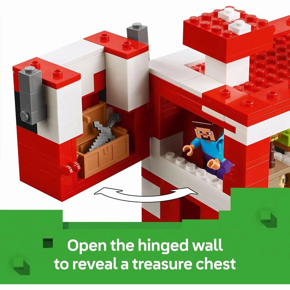 LEGO 6526781 Minecraft The Mooshroom House Building Toy