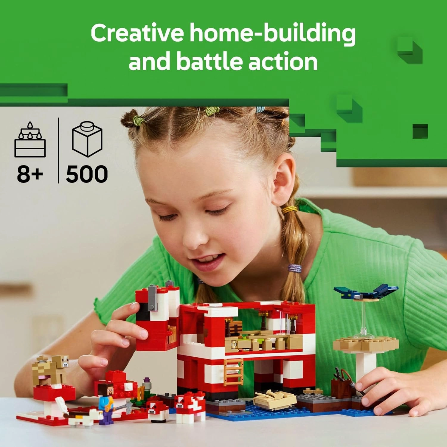 LEGO 6526781 Minecraft The Mooshroom House Building Toy