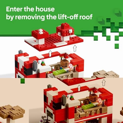 LEGO 6526781 Minecraft The Mooshroom House Building Toy