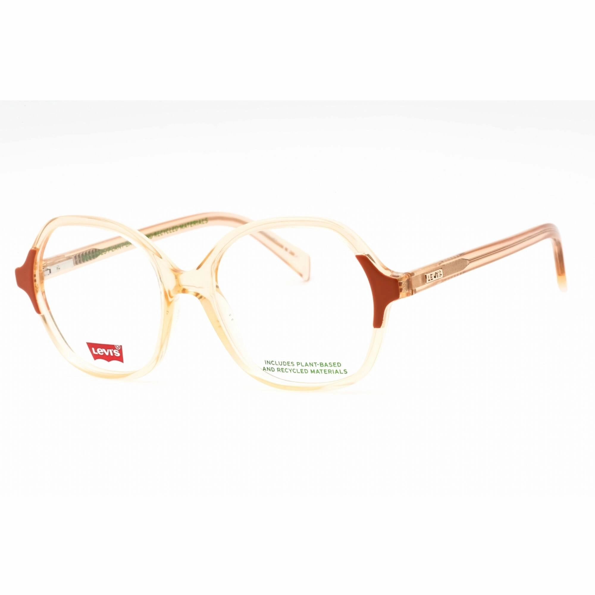 Levi's Women's Eyeglasses - Brick Plastic Full Rim Round Shape Frame | LV 1056 02LF 00