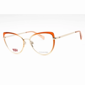 Levi's Women's Eyeglasses - Peach Nude Metal Full Rim Cat Eye Frame | LV 1050 0Y5V 00