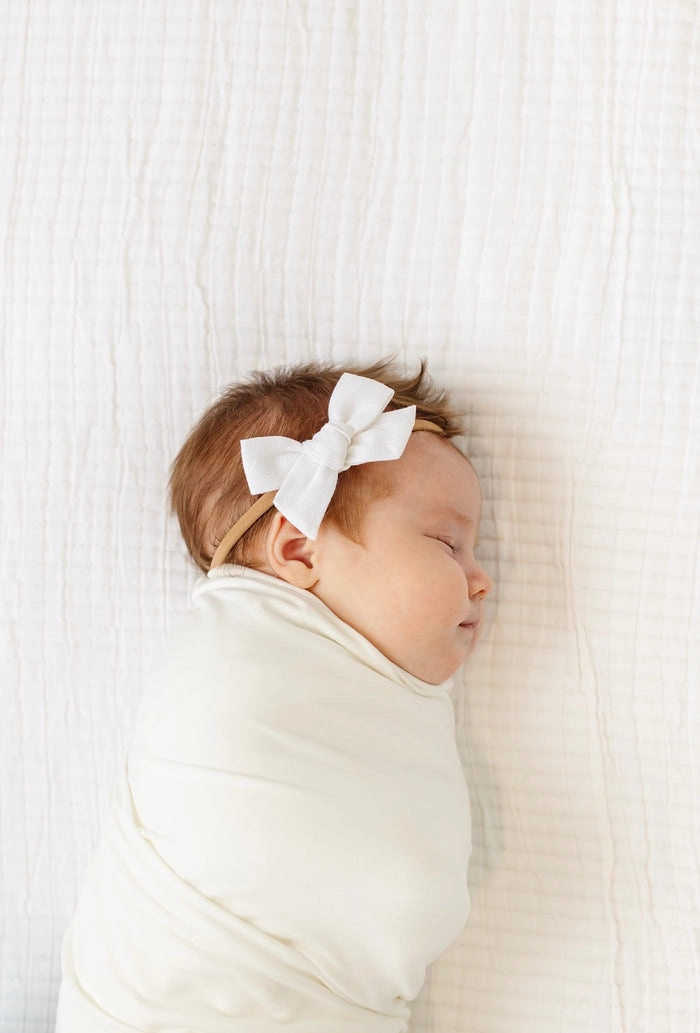 Linen Bow Headband - Medium