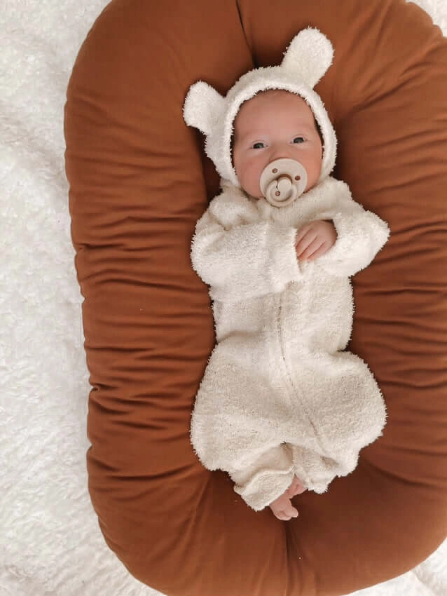 Luna   Luca Baby Bear Jumpsuit | Cozy Teddy