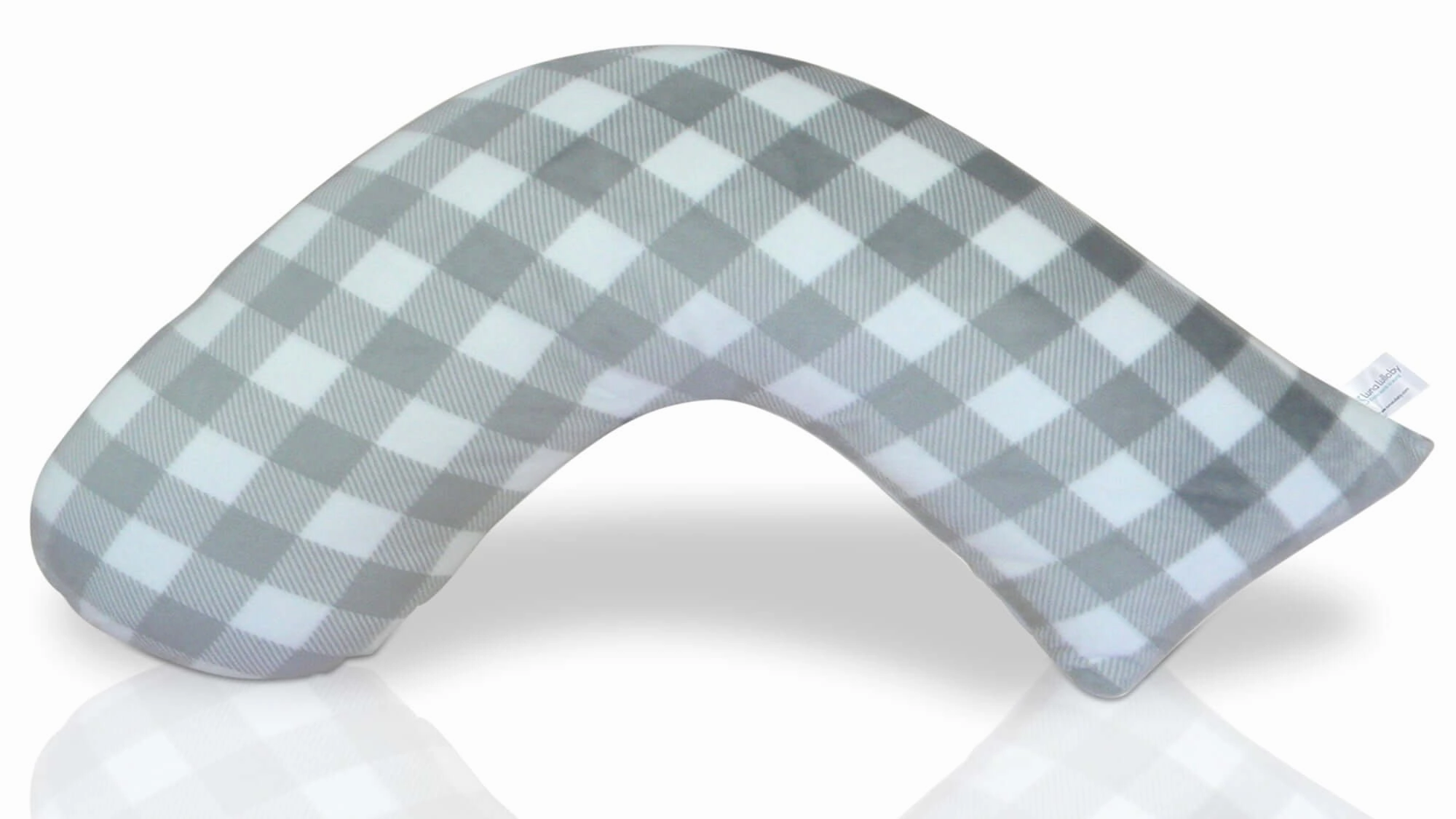 Luna Lullaby Nursing Pillow - Grey and White Buffalo Check