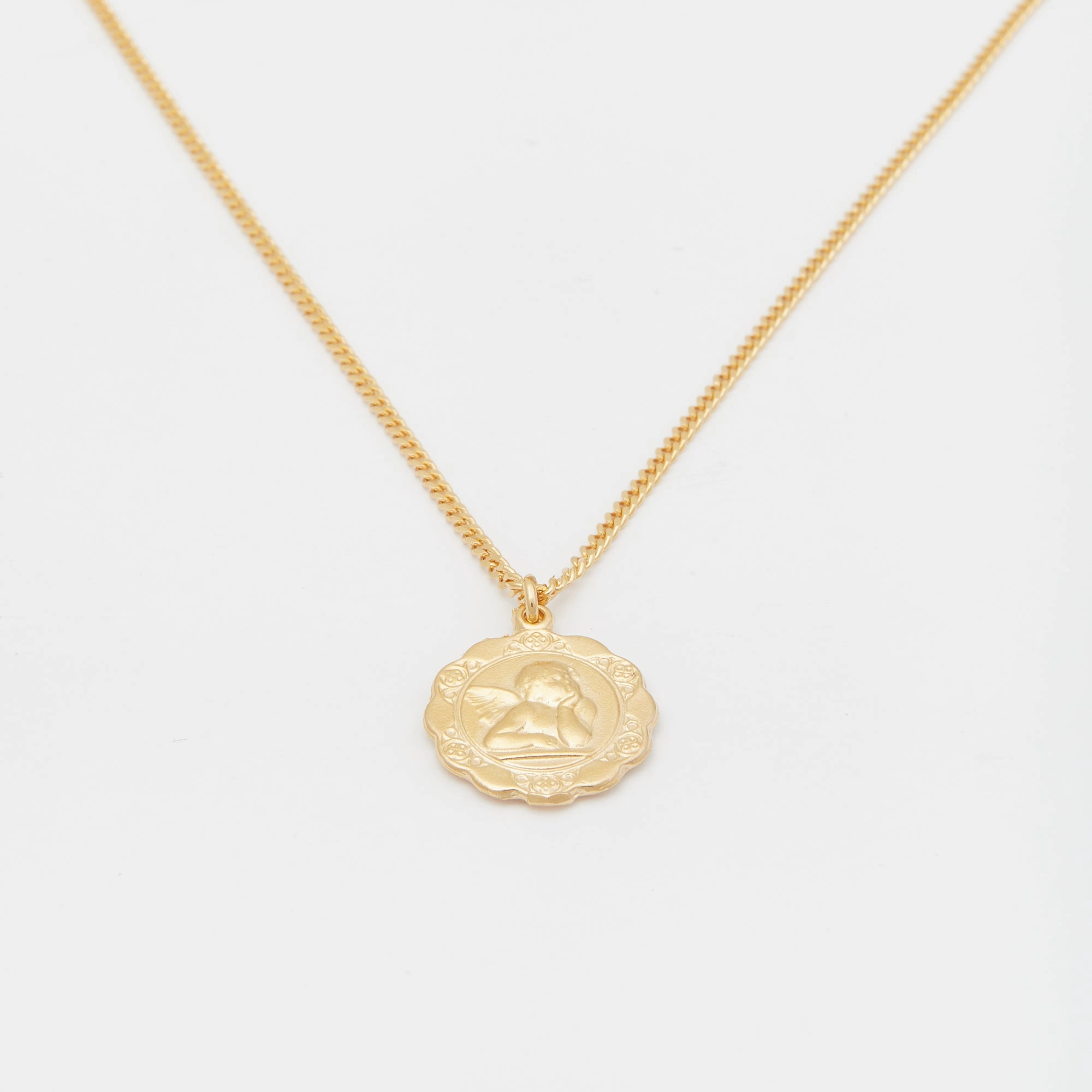 Luna Medallion Necklace in Gold for Him