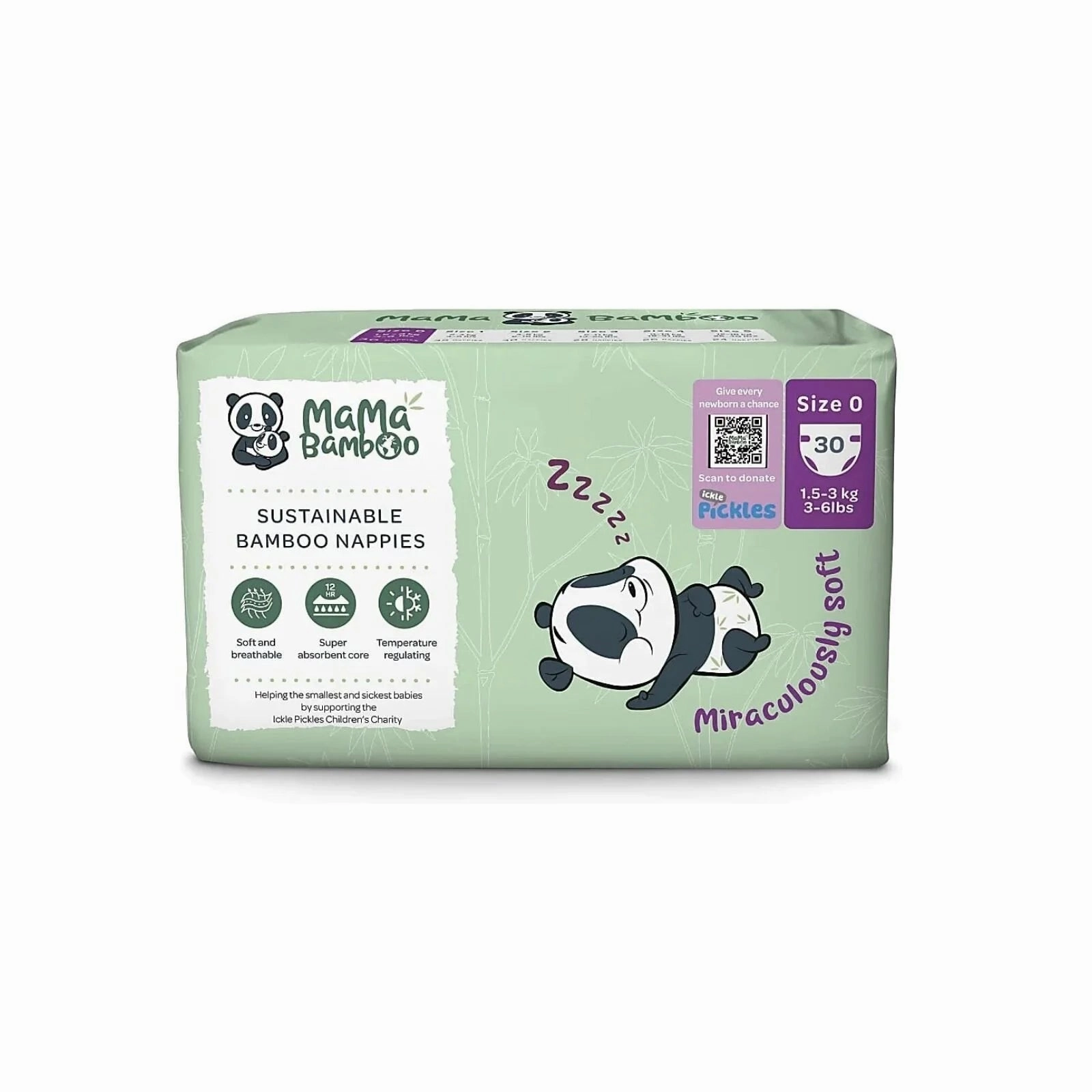 Mama Bamboo Sustainable Bamboo Size 0 - 30 nappies