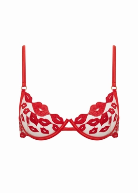 Marian Wired Bra (Tomato Red/Sheer)