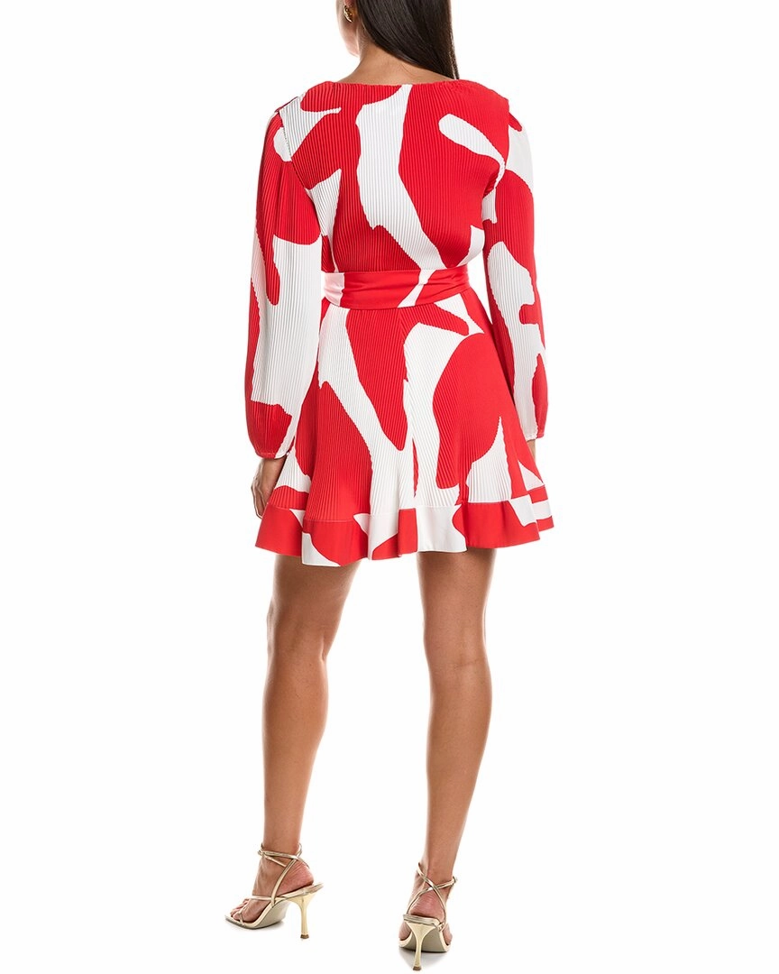 Milly Liv Grand Foliage Pleated Mini Dress