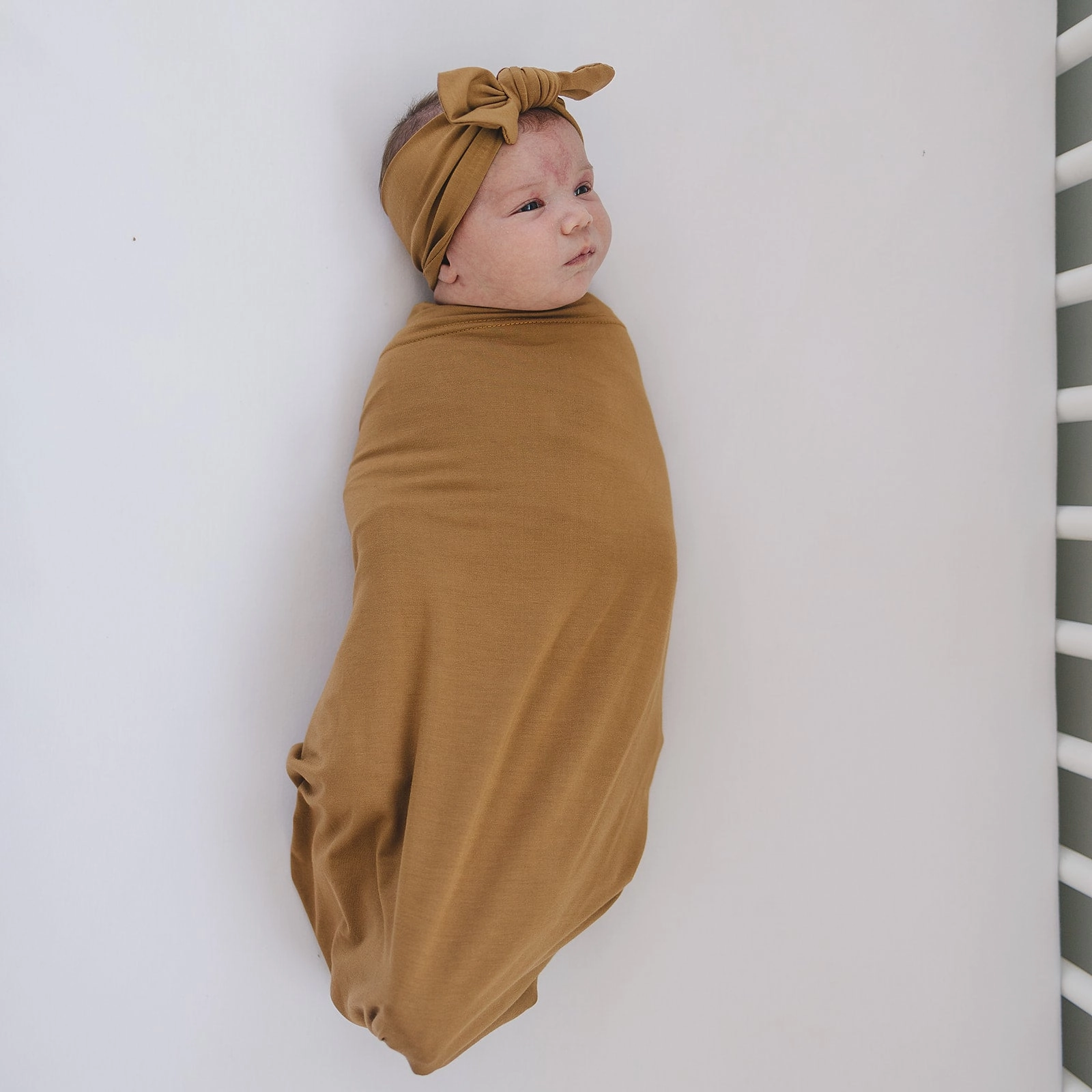 Mustard Bamboo Hat or Head Wrap Set