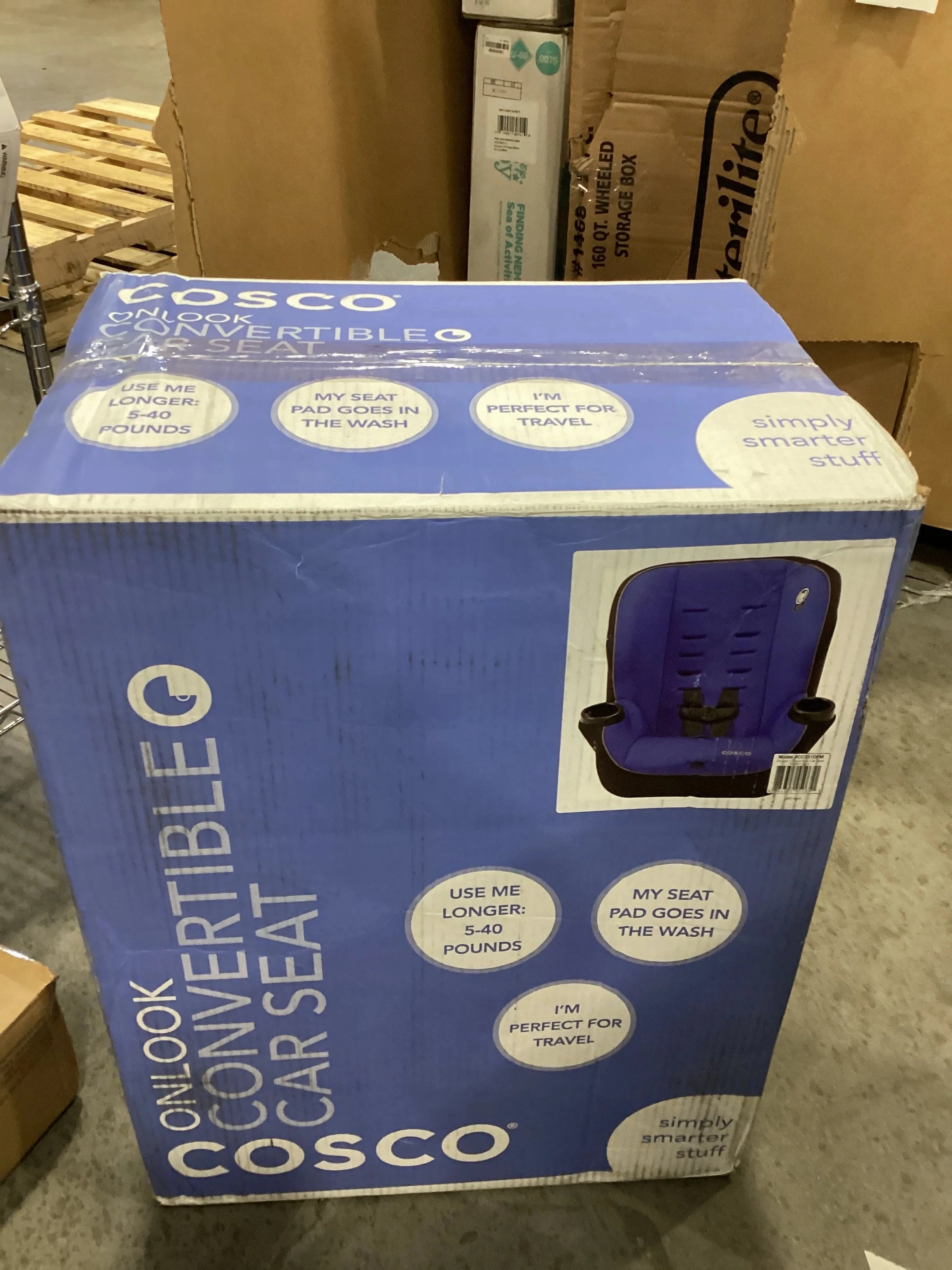 Onlook 2-in-1 Lightweight Convertible Car Seat - Vibrant Blue