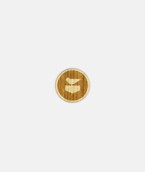 Otis Wooden Sticker - Brown