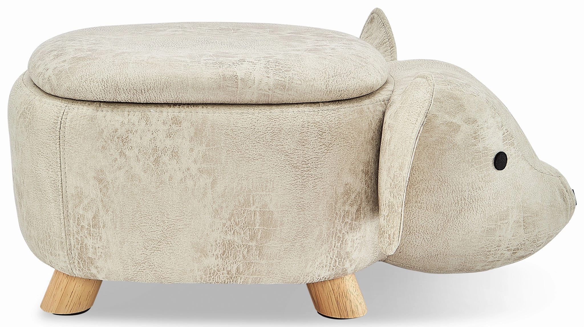 Pig Storage Ottoman - Grey