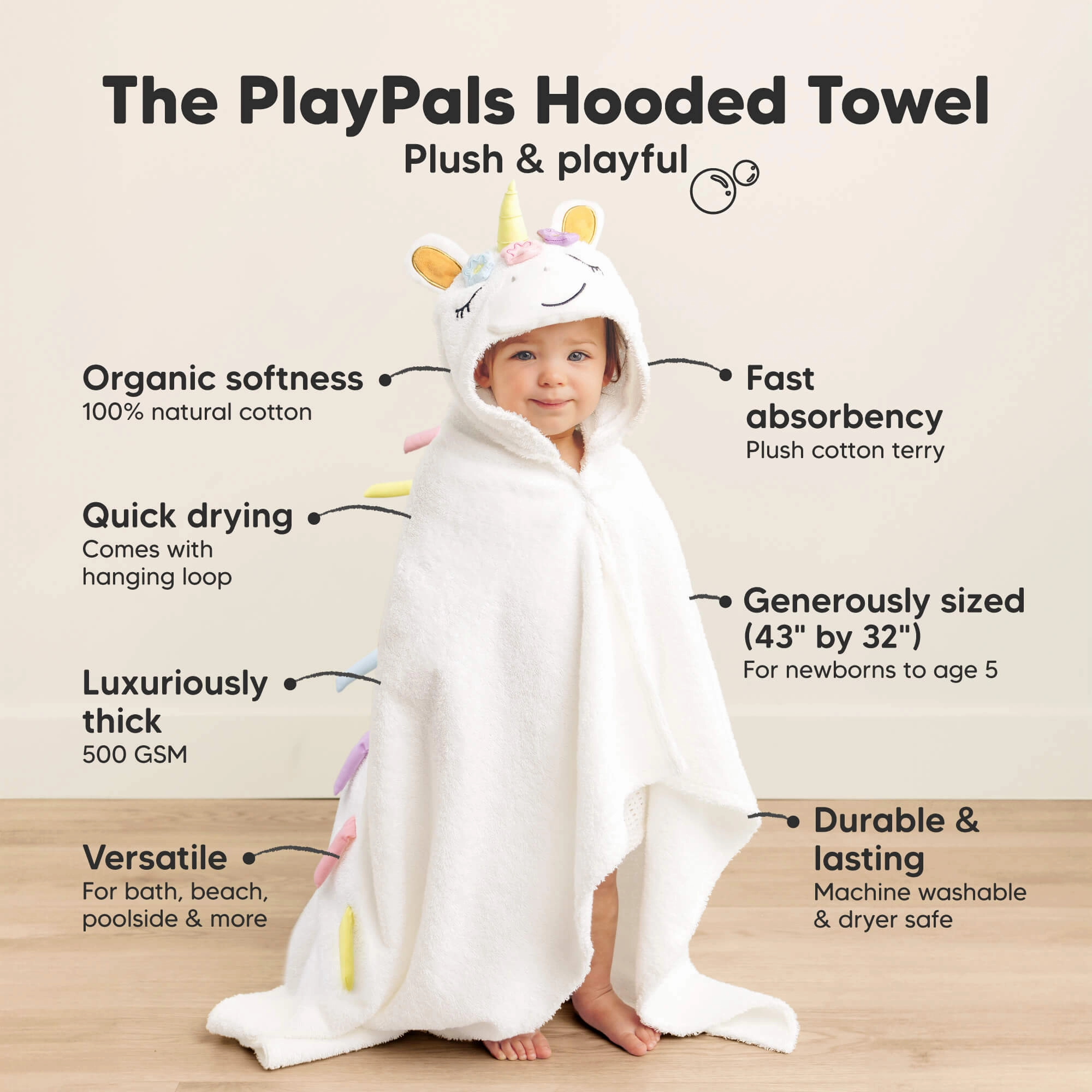 PlayPals Hooded Towel