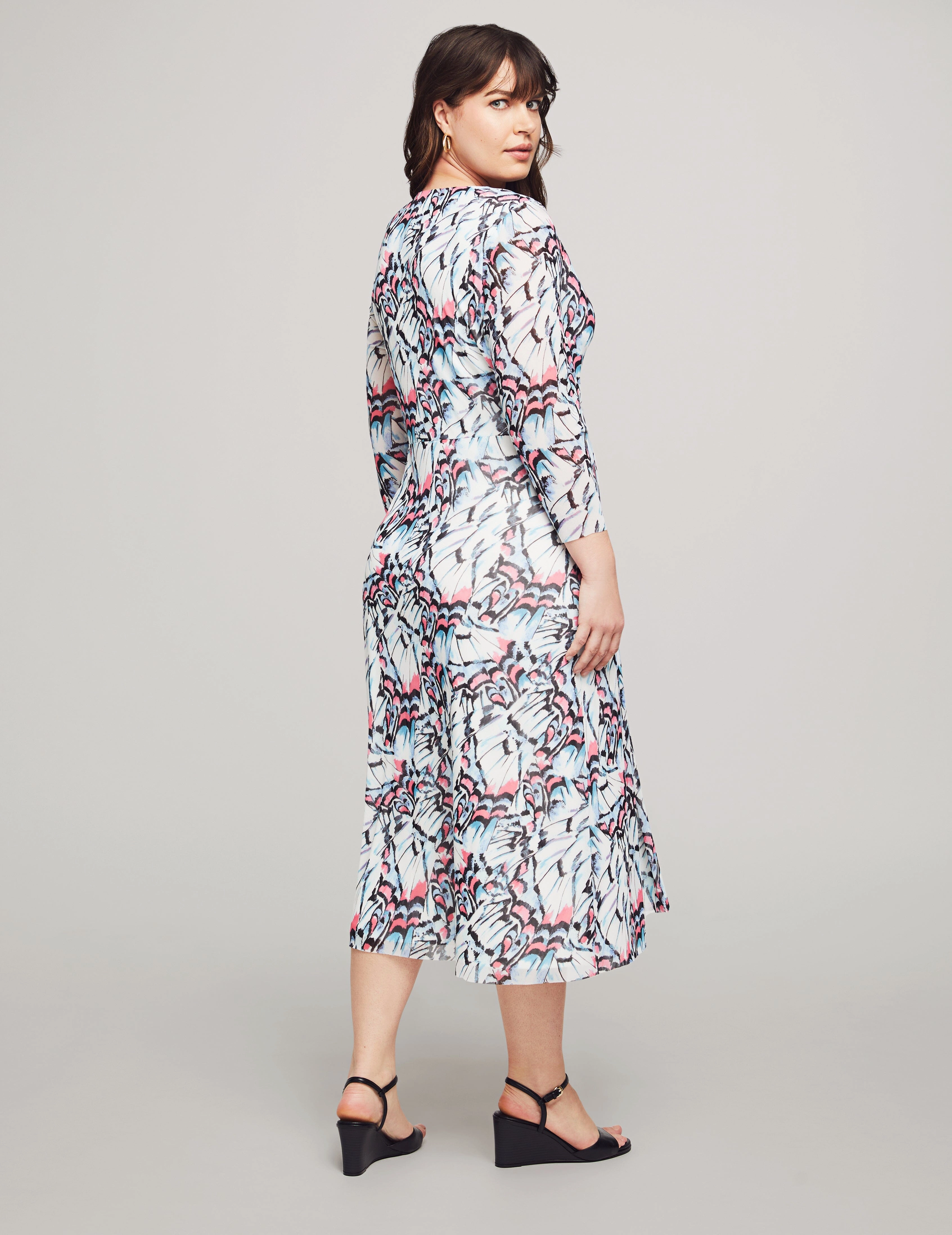 Plus Size Midi Wrap Dress - Sale