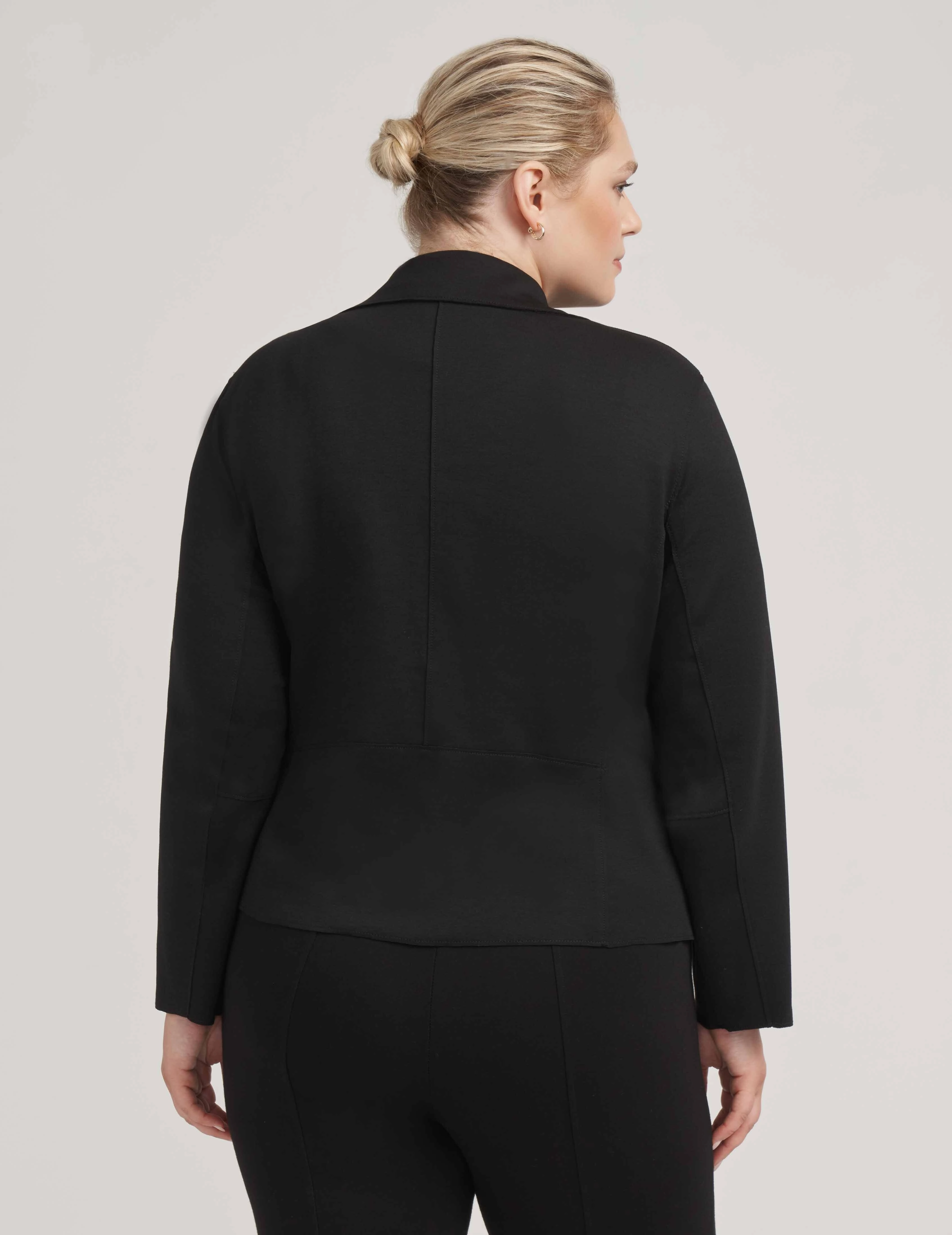 Plus Size Zip Front Moto Jacket- Sale