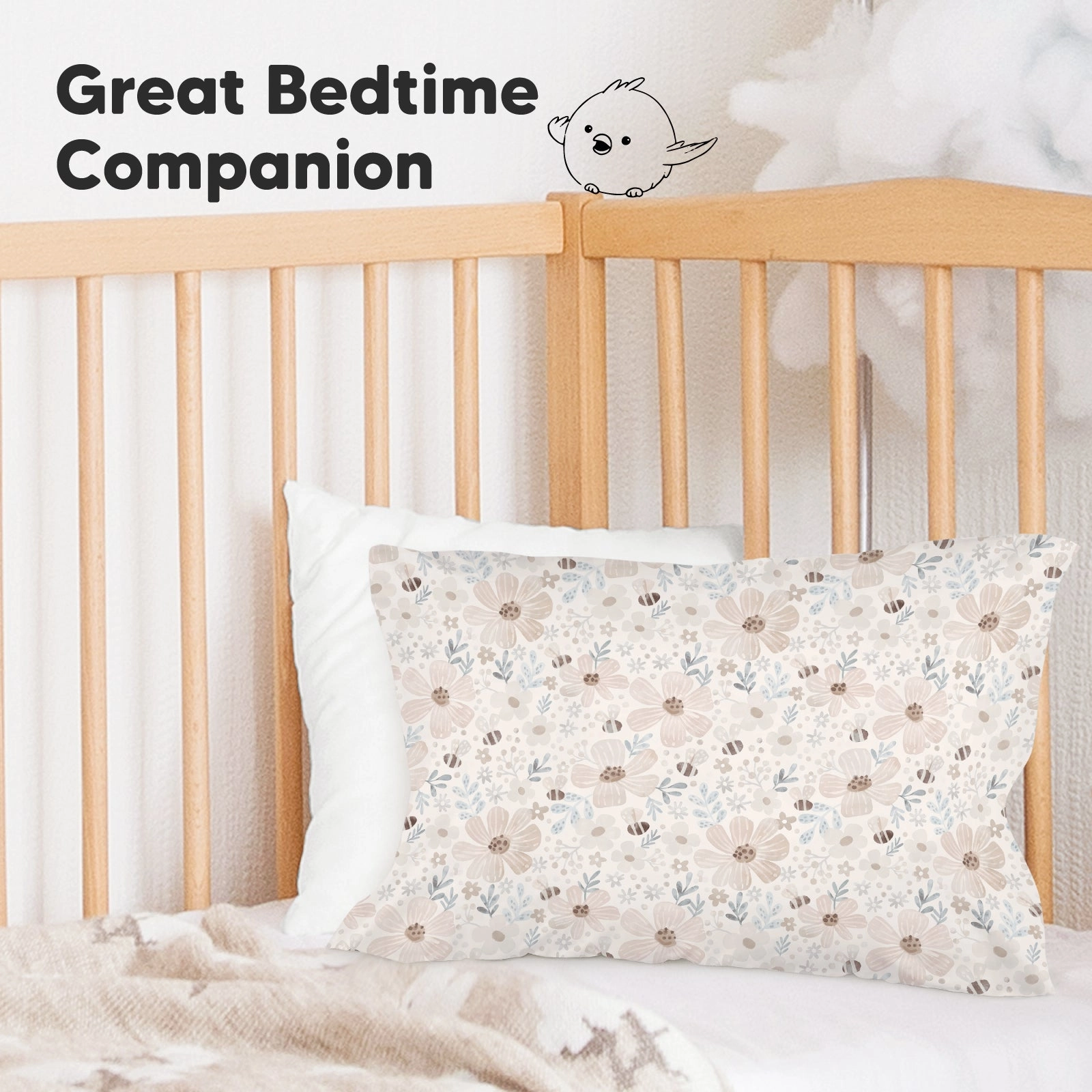 Printed Toddler Pillowcase 13X18" (Flora Vale)