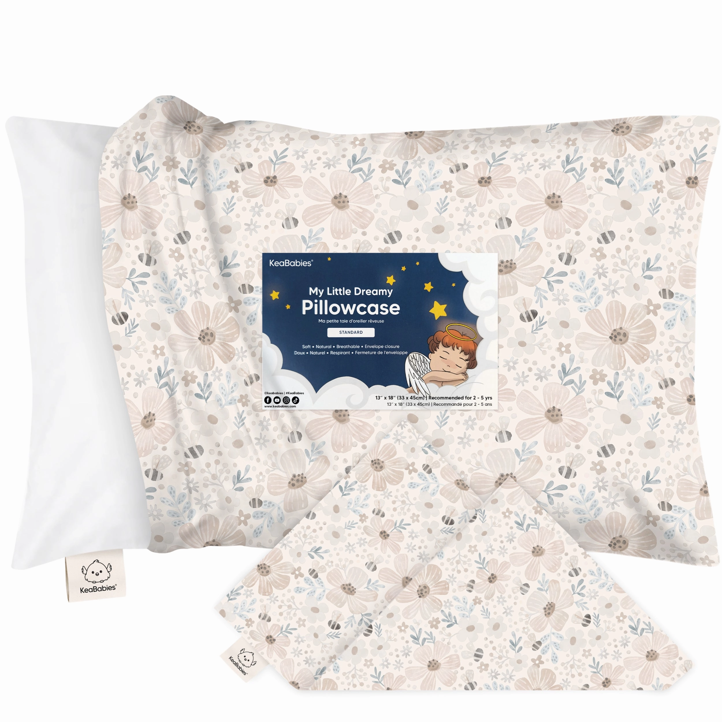 Printed Toddler Pillowcase 13X18" (Flora Vale)
