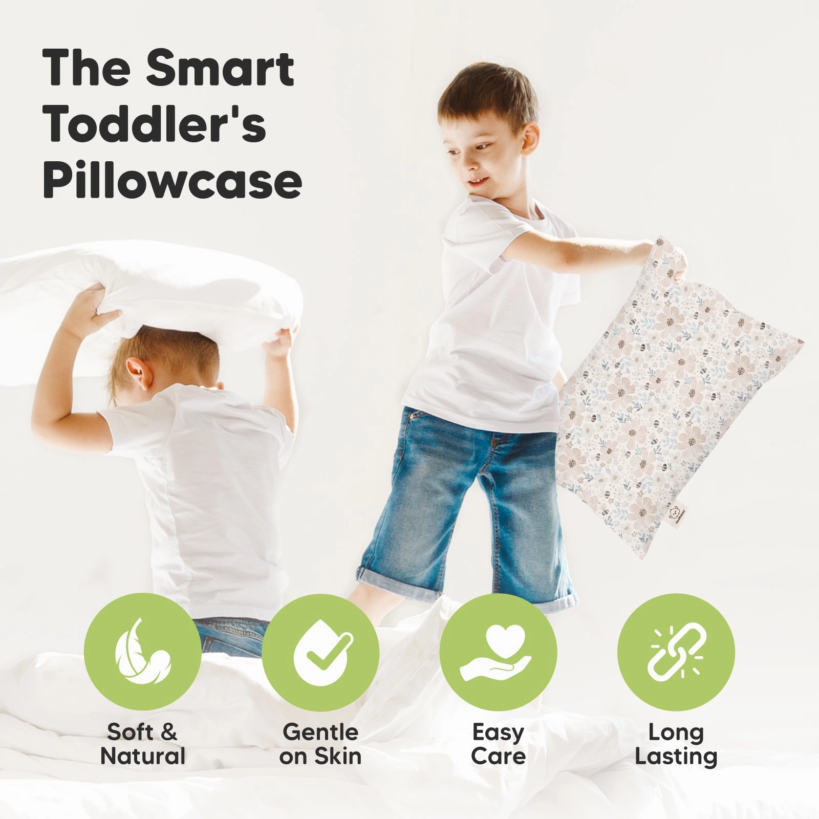 Printed Toddler Pillowcase 13X18" (Flora Vale)