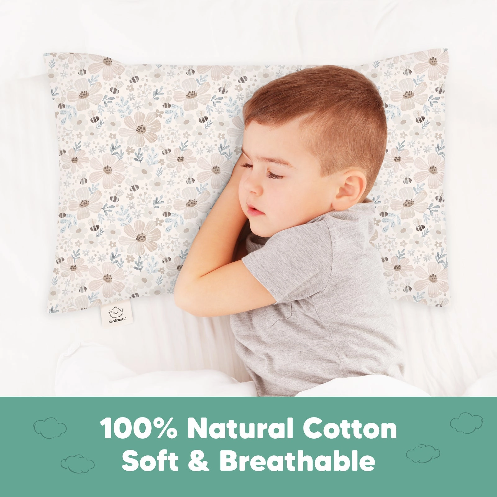 Printed Toddler Pillowcase 13X18" (Flora Vale)