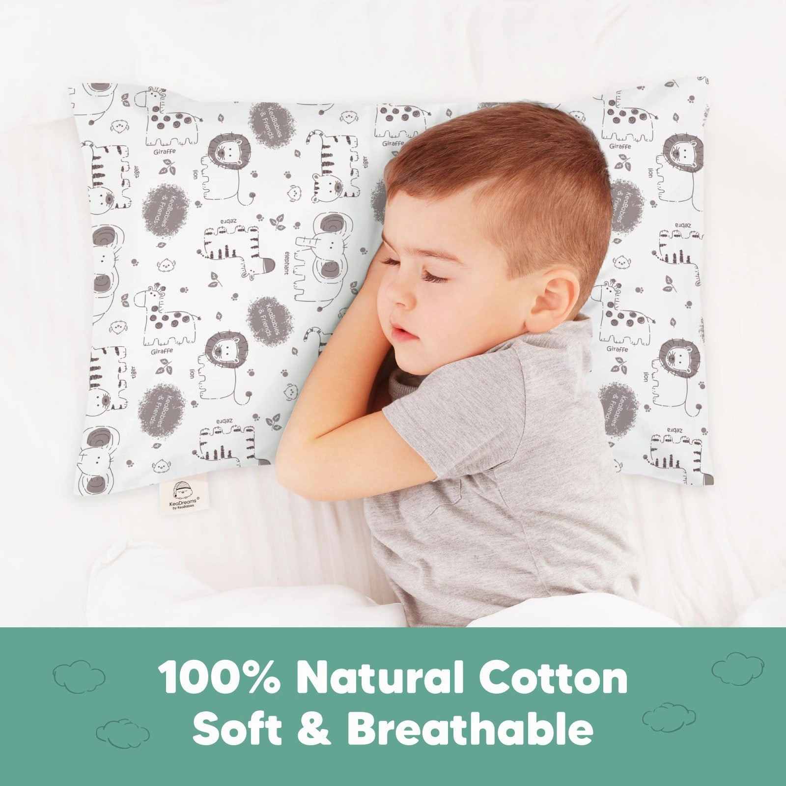 Printed Toddler Pillowcase 13X18" (KeaSafari)